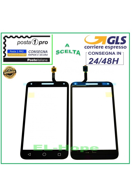 TOUCHSCREEN-GLAS ALCATEL ONE TOUCH U5 3G OT-4047D 4047X DIGITIZER SCHWARZ