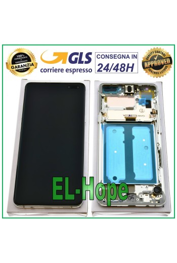 ORIGINAL LCD-DISPLAY SAMSUNG GALAXY S10 5G SM-G977F TOUCHSCREEN CROWN SILBER
