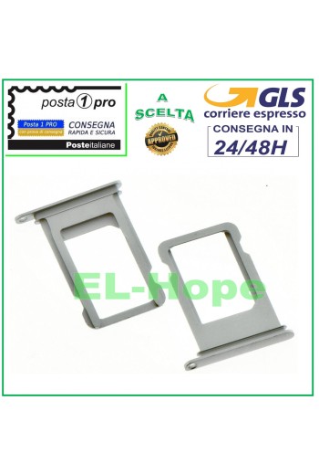 Slot Cart Fach Nano SIM-Kartenhalter Apple iPhone 7 7G 7+ Plus Silber