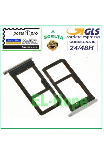 SIM-Kartenfach + Micro-SD-Steckplatz für Samsung Galaxy S7 SM-G930F, Silber