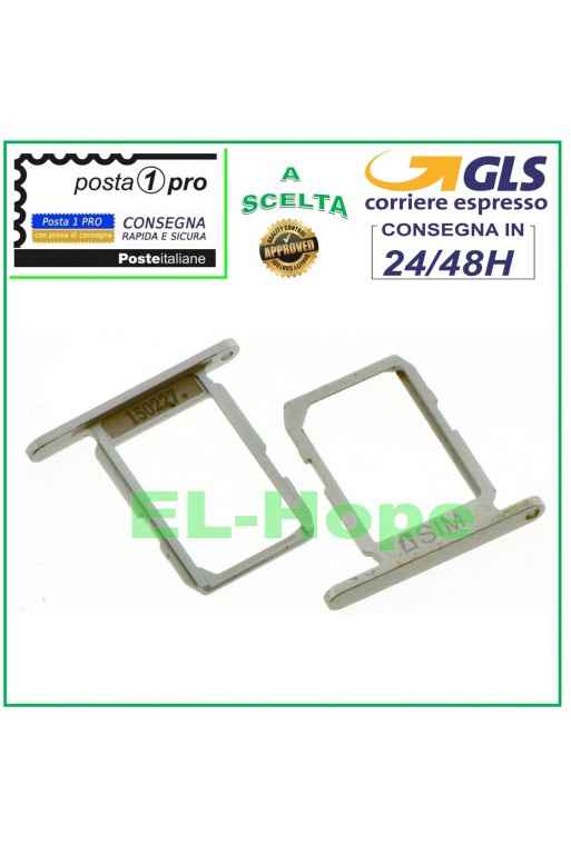 Slot Cart Fach Nano SIM-Kartenhalter Samsung Galaxy S6 G920F Silber
