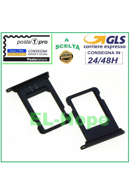Slot Cart Fach Halter Nano-SIM-Karte für Apple iPhone 8 8G 8+ Plus Schwarz