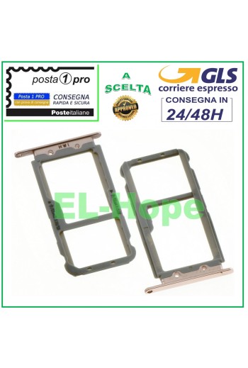 Slot Cart Fach Halter Nano SIM Karte Micro SD Karte Huawei Nova 2S Pink Gold