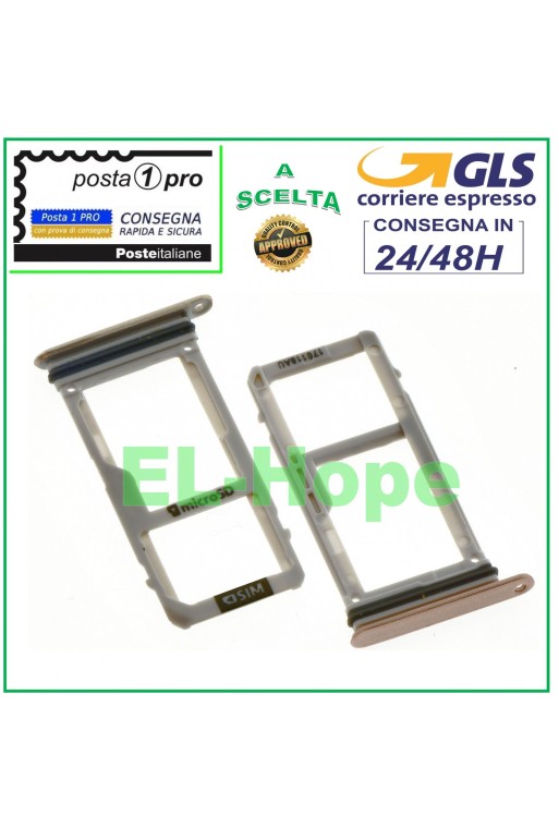 SLOT CART FACH NANO SIM MICRO SD SAMSUNG GALAXY A3 2017 A320 F ROSA