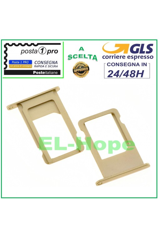 Slot Cart Fach Nano SIM-Kartenhalter Apple iPhone 6S 6S+ Plus Gold