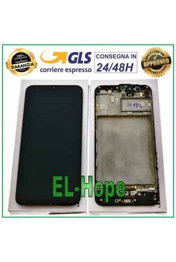 ORIGINAL LCD-DISPLAYRAHMEN SAMSUNG GALAXY M21S SM-M217F M217 TOUCHSCREEN SCHWARZ