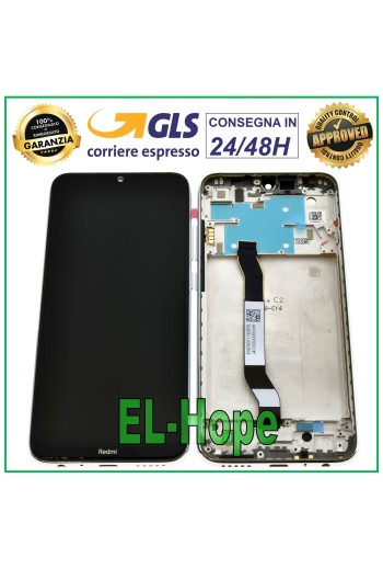 LCD-DISPLAY + ORIGINALRAHMEN XIAOMI REDMI NOTE 8 M1908C3JG TOUCHSCREEN WEISS