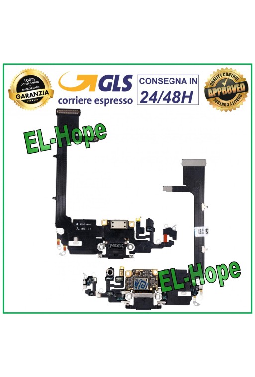 APPLE IPHONE 11 PRO LADEANSCHLUSS MIKROFON FLACHDOCK LADECHIP SCHWARZ