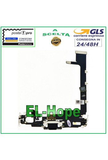 APPLE IPHONE 11 PRO MAX LADEANSCHLUSS MIKROFON DOCK LADEFLEX SCHWARZ