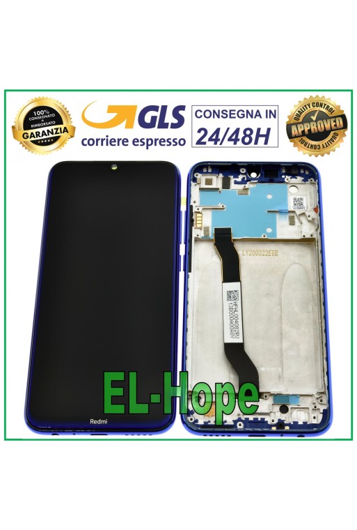 LCD-DISPLAY + ORIGINALRAHMEN XIAOMI REDMI NOTE 8 M1908C3JE TOUCHSCREEN BLAU