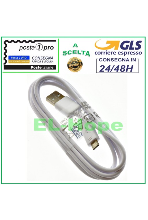 DATENKABEL LADEKABEL BATTERIE LADEGERÄT MICRO USB UNIVERSAL 1 MT WEISS