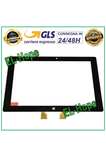 TOUCHSCREEN-GLAS MEDIACOM WINPAD 10.1 M-WPW100 WPW100E WPW101 WPW101E SCHWARZ