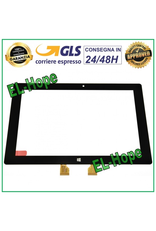 TOUCHSCREEN-GLAS MEDIACOM WINPAD 10.1 M-WPW100 WPW100E WPW101 WPW101E SCHWARZ
