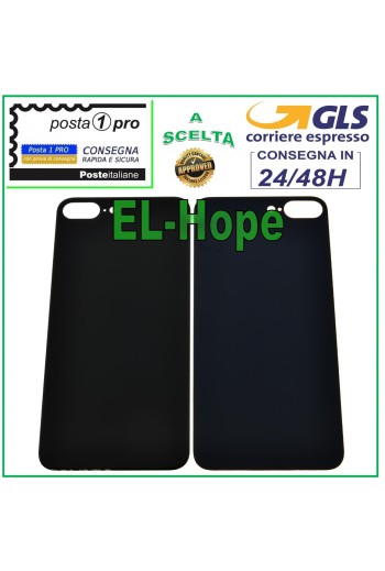 GLAS RÜCKSEITE BATTERIE ABDECKUNG FÜR APPLE IPHONE 8 PLUS COVER SCHWARZ