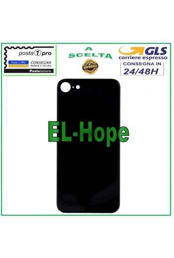 Glasrückseite Akkudeckel für Apple iPhone 8 Backcover Schwarz