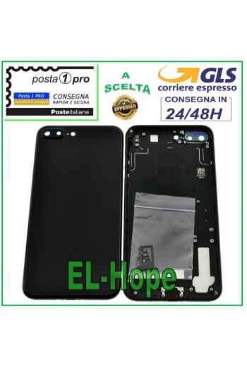 RÜCKSEITE RAHMEN FÜR APPLE IPHONE 7 PLUS HÜLLE COVER GLÄNZEND SCHWARZ