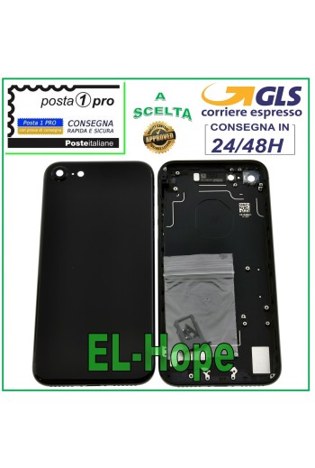 BACK CASE RAHMEN FÜR APPLE IPHONE 7 7G BACK CASE COVER GLÄNZEND SCHWARZ