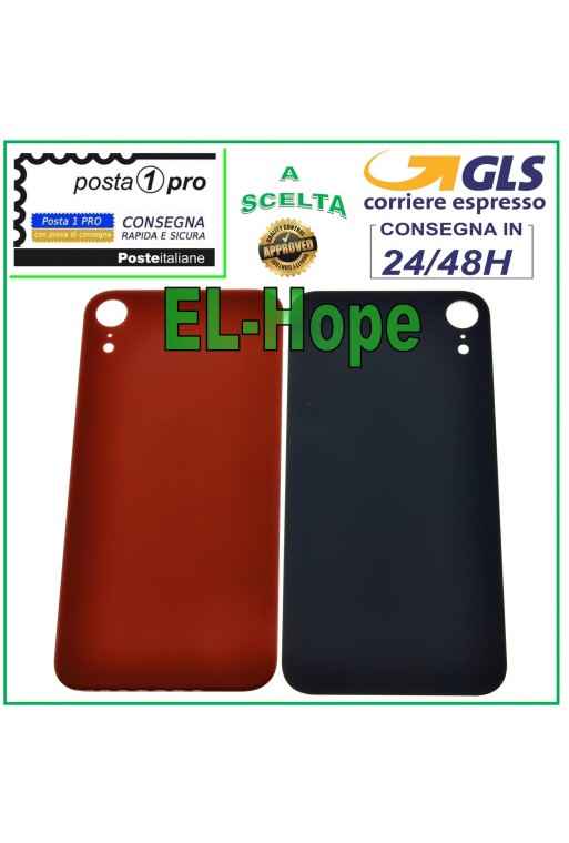 Glasrückseite Akkudeckel für Apple iPhone XR Rückschale Rot