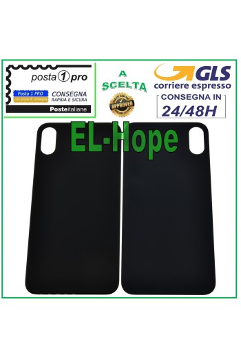 Glasrückseite Akkudeckel für Apple iPhone XS Backcover Schwarz