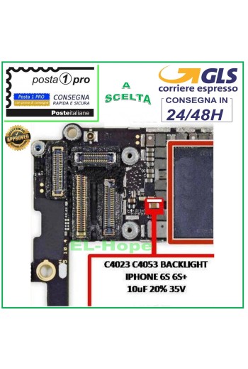 IC-CHIP C4023 HINTERGRUNDBELEUCHTUNGS-KONDENSATORFILTER IPHONE 6S 6S+ 10 uF 35 V 