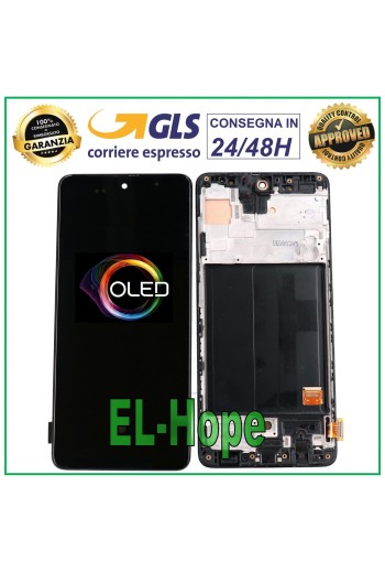 OLED-LCD-DISPLAY + RAHMEN FÜR SAMSUNG GALAXY A51 SM A515 A515F TOUCHSCREEN-GLAS