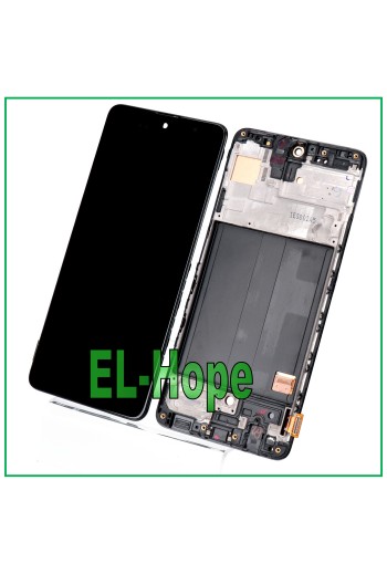 OLED-LCD-DISPLAY + RAHMEN FÜR SAMSUNG GALAXY A51 SM A515 A515F TOUCHSCREEN-GLAS