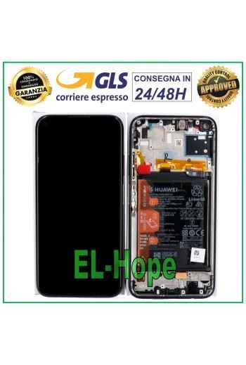 ORIGINAL LCD DISPLAY RAHMEN AKKU HUAWEI P40 LITE JNY-L21A JNY-LX1 TOUCH SCHWARZ