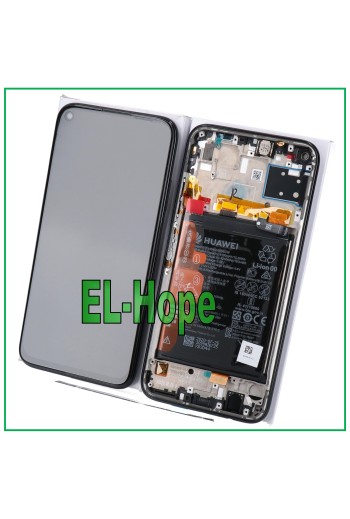 ORIGINAL LCD DISPLAY RAHMEN AKKU HUAWEI P40 LITE JNY-L21A JNY-LX1 TOUCH SCHWARZ