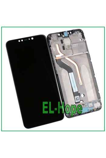 LCD-DISPLAY + RAHMEN FÜR XIAOMI POCOPHONE F1 M1805E10A TOUCHSCREEN SCHWARZES GLAS