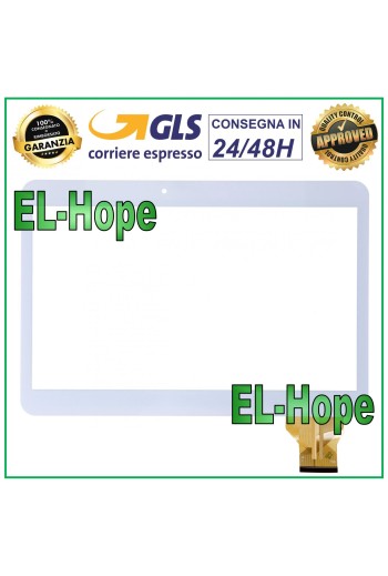TOUCHSCREEN-GLAS TABLET BRONDI SURFING TAB 3G DIGITIZER 10.1 ORIGINAL WEISS