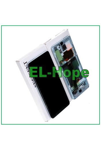 ORIGINAL LCD-DISPLAY TOUCH + RAHMEN SAMSUNG GALAXY S20+ PLUS SM-G985 G986 5G BLAU