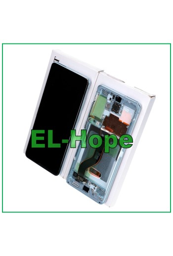 ORIGINAL LCD-DISPLAY TOUCH + RAHMEN SAMSUNG GALAXY S20+ PLUS SM-G985 G986 5G BLAU