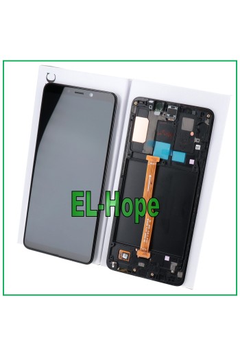 ORIGINALRAHMEN LCD-DISPLAY SAMSUNG GALAXY A9 2018 SM A920 TOUCHSCREEN SCHWARZ