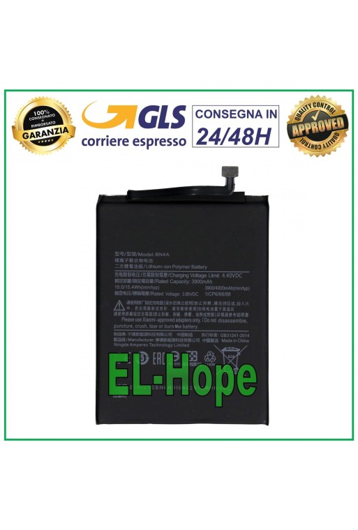 BN4A-AKKU FÜR XIAOMI REDMI NOTE 7 M1901F7G - Note 7 PRO M1901F7H 4000 mAh