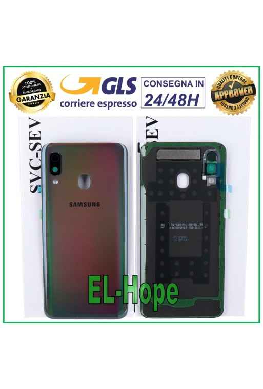 ORIGINAL SAMSUNG GALAXY A40 SM-A405 BATTERIEABDECKUNG SCHWARZ RÜCKSEITE