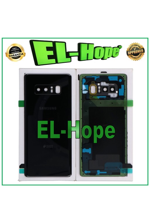 ORIGINAL SAMSUNG GALAXY NOTE 8 SM-N950 BATTERIEABDECKUNG SCHWARZE RÜCKSEITE