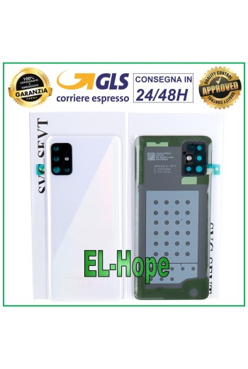 ORIGINAL SAMSUNG GALAXY A51 SM-A515 BATTERIEABDECKUNG WEISS RÜCKSEITE