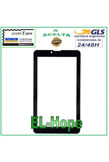 GLAS FÜR TOUCHSCREEN MAJESTIC TAB 527 GLAS ORIGINAL SCHWARZ + DOPPELSEITIGER KLEBER