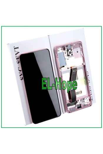 LCD-DISPLAY + ORIGINALRAHMEN SAMSUNG GALAXY S20 SM-G980 G981 TOUCHSCREEN ROSA