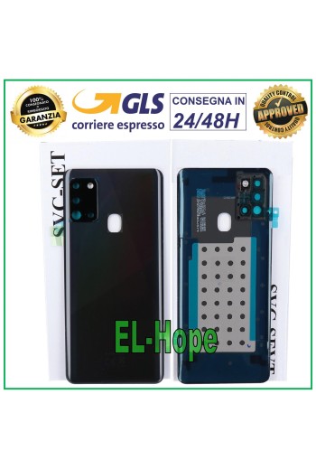 ORIGINAL SAMSUNG GALAXY A21S SM-A217 RÜCKSEITE ABDECKUNG SCHWARZES GLAS