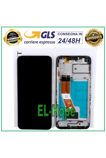 ORIGINAL LCD-DISPLAY + RAHMEN SAMSUNG GALAXY M11 SM-M115F M115 TOUCHSCREEN SCHWARZ