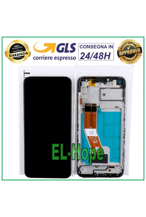 ORIGINAL LCD-DISPLAY + RAHMEN SAMSUNG GALAXY M11 SM-M115F M115 TOUCHSCREEN SCHWARZ