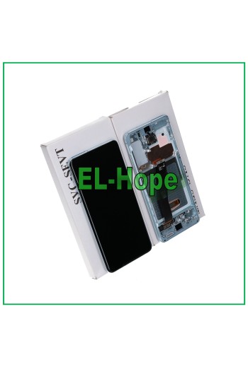 LCD-DISPLAY + ORIGINALRAHMEN SAMSUNG GALAXY S20 SM-G980 G981 TOUCHSCREEN BLAU