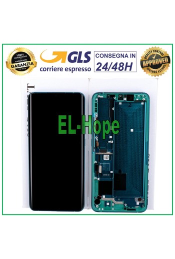 ORIGINAL TOUCH LCD DISPLAY XIAOMI MI NOTE 10 LITE MZB9218EU RAHMEN GRÜN