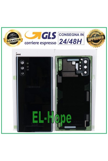 ORIGINAL SAMSUNG GALAXY NOTE 10 PLUS SM-N976F SCHWARZES BATTERIEABDECKUNGSGEHÄUSE