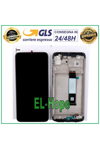 LCD-DISPLAY + RAHMEN ORIGINAL XIAOMI REDMI 9T M2010J19SY TOUCHSCREEN SCHWARZES GLAS