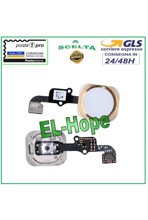 HOME-TASTE MITTE IPHONE 6 6G / 6+ PLUS WEISSGOLD TASTE FLACH FLEX APPLE 