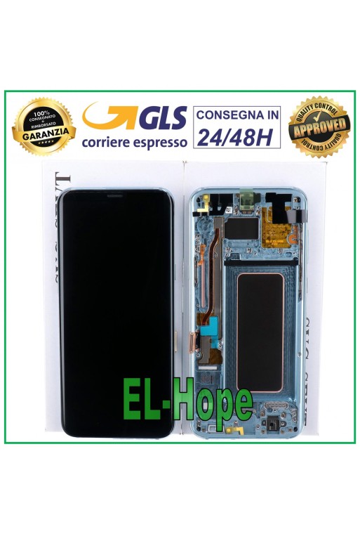 ORIGINALRAHMEN LCD-DISPLAY SAMSUNG GALAXY S8 PLUS SM-G955 F/FN TOUCHSCREEN BLAU