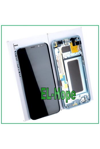 ORIGINALRAHMEN LCD-DISPLAY SAMSUNG GALAXY S8 PLUS SM-G955 F/FN TOUCHSCREEN BLAU