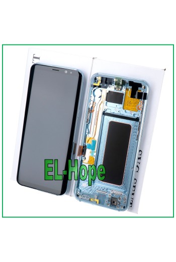 ORIGINALRAHMEN LCD-DISPLAY SAMSUNG GALAXY S8 PLUS SM-G955 F/FN TOUCHSCREEN BLAU